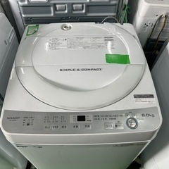 早い者勝ち大セール‼️‼️＋ご来店時、ガン×2お値引き‼️SHARP(シャープ) 2017年製 6.0kg 洗濯機?