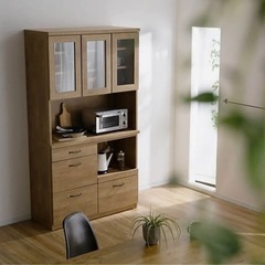 LOWYA 食器棚　定価79,990円　[幅101] の画像