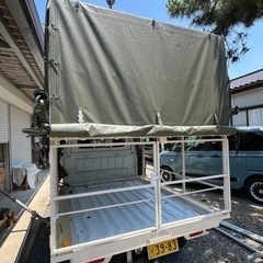 軽トラ　荷台鉄骨フレーム幌セット
の画像