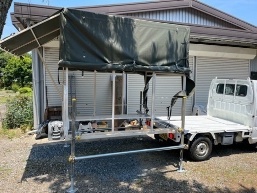軽トラ　荷台鉄骨フレーム幌セット
