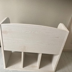 【美品】表紙が見える絵本棚 　ホワイトオーク　幅63.6cm×奥行き29cm×高さ60cmの画像