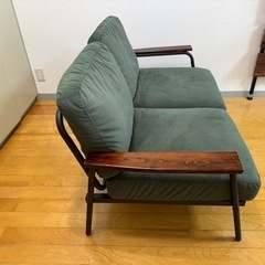 美品　家具 コーデュロイソファ 2人掛けの画像