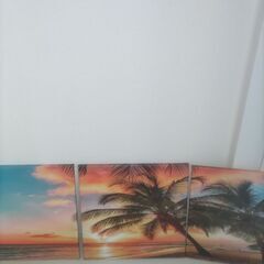 海の絵パネル３枚セット