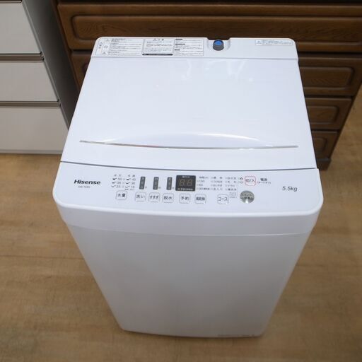 41/606 ハイセンス 5.5kg 洗濯機 2020年製 HW-T55D【モノ市場知立店】