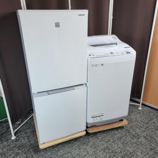 ‍♂️s売約済み‼️配送設置は無料‼️ヒーター乾燥機能つき✨最新2021年製✨つけかえドア対応✨SHARP 家電セット
