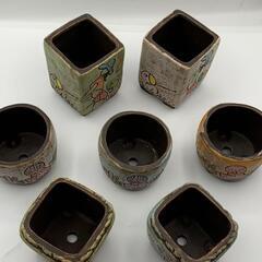 花瓶　7個セット　多肉ポット　底穴有　高さ7.5CM　口径7.5CMの画像