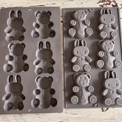 シリコンモール　くまさんとウサギ