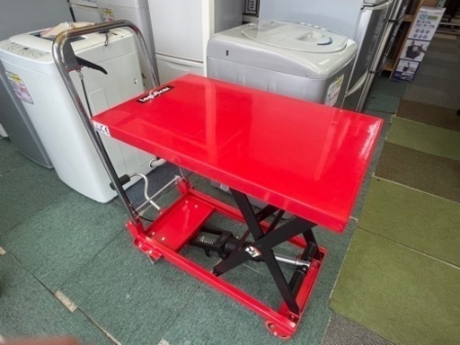【リサイクルサービス八光】liftdaishasy15 (レッド) 油圧式昇降台車 リフトカート