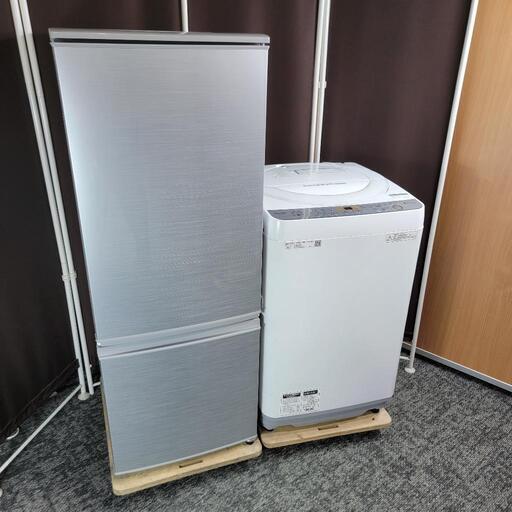 ‍♂️h060611売約済み‼️配送設置は無料‼️小キズ特価大容量ペア✨SHARP 家電セット