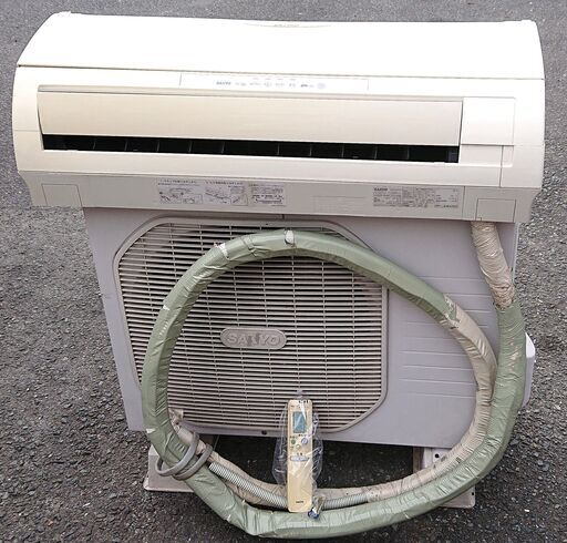 山口市、6～8畳用エアコン￥20000基本工事込みサンヨー2005年美品冷えれば良いという方向け