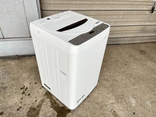 単身者向け 全自動洗濯機 5.5K シャープ ES-GE5B-T 2017年製 中古動作品 クリーニング済み