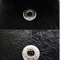 オーストリッチ　コインケース　小銭入れ　OP.026　ブラック　ショートウォレット　コンパクトウォレットの画像