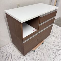 W 18147  NITORI キッチンカウンター レンジボード オートクロージング   ◆大阪市内・東大阪市他 6,000円以上ご購入で無料配達いたします！◆ ※京都・高槻・枚方方面◆神戸・西宮・尼崎方面◆生駒方面、大阪南部方面　それぞれ条件付き無料配送あり！            の画像