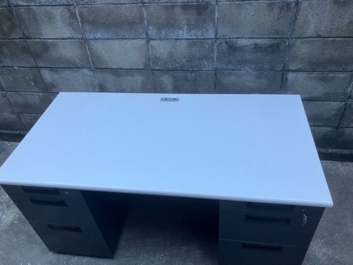 PLUS 両袖机（D-3段袖×D-3段袖） D700 W1400 オフィス用家具 机