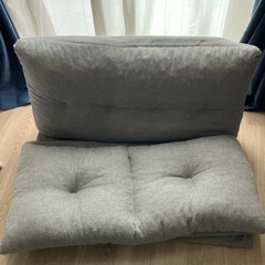 【受け渡し決定しました。】ニトリ　ローソファ　ソファベッド　グレ...