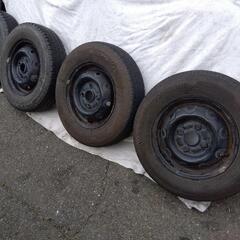 成約御礼　145R126PR タイヤ4本鉄チンホイールセット
