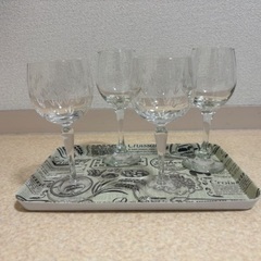 ティファニー他ワイングラス4本の画像