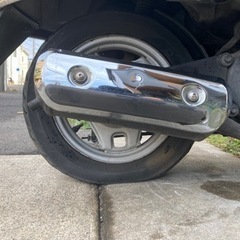 50cc 　スズキ　ヴェルデ　後輪パンク、回転数上がらず　の画像