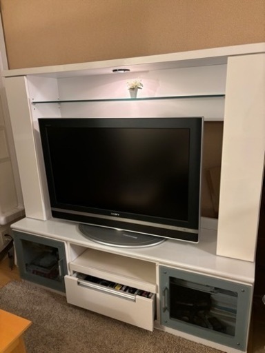 ☆収納たっぷりホワイト大型テレビボード