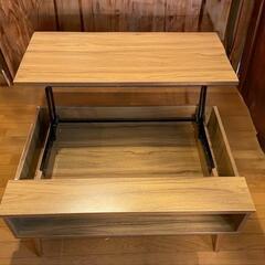 🌿半額‼️収納付き昇降テーブル定価￥13000‼️PC作業 メイクに最適‼️の画像