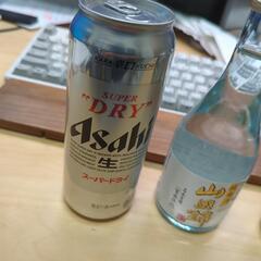 アサヒスーパードライ500ml×２本と純米酒300mlの画像