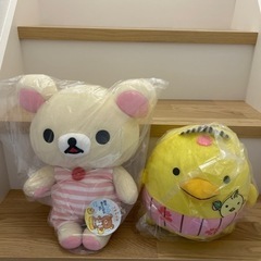 [最終処分価格]　ピンクリラックマ& ビッグバリィさん　ぬいぐる...