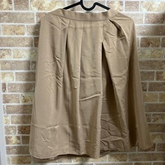 VIS 丈60 ベージュ　春夏用　薄手　膝丈スカート　服/ファッ...