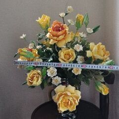 薔薇の造花　置物
