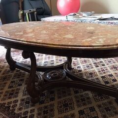 大理石センターテーブル（イタリア製）