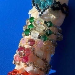 ハンドメイド  ビーズ　リング　指輪　韓国　アクセサリー　ビーズ指輪　手作りの画像