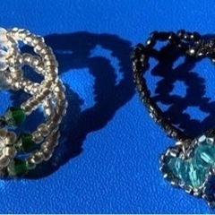 ハンドメイド  ビーズ　リング　指輪　韓国　アクセサリー　ビーズ指輪　手作りの画像