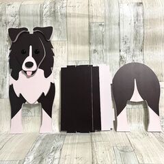 ★ボーダーコリープランター★小物入れ　リードやカラーの収納にも　新品未使用品 の画像