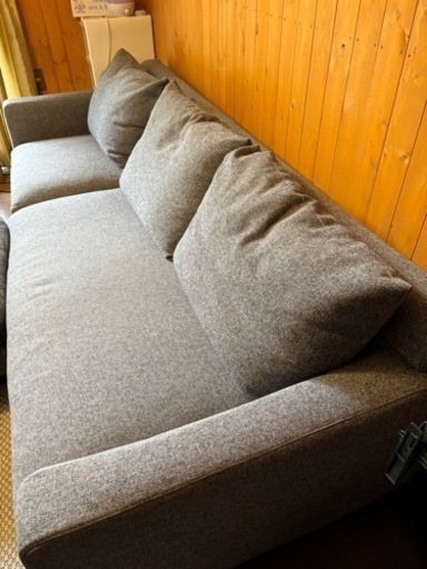 　ACTUS ワイドソファ　家具 ソファ 4人掛けソファ オットマン付き