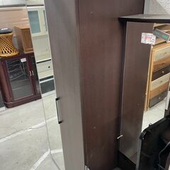 クローゼット No.13323 ダークブラウン ミラー付き 衣類収納