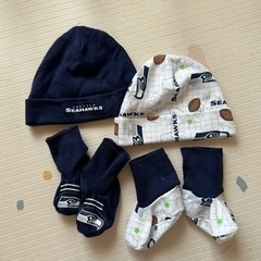 ︎ NFLシーホークス⭐︎ ニット帽&靴下セット0-6m