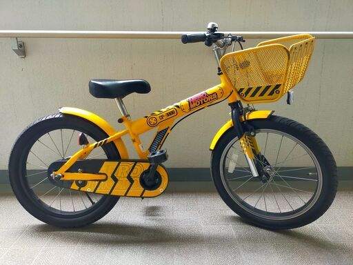 子供用自転車18インチイエロー（ショベルカー柄） (mooove2015