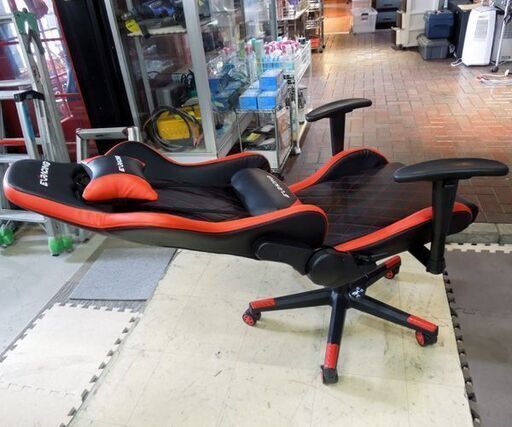 EXRACING ゲーミングチェア ブラック×レッド オフィスチェア