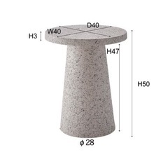 テラゾー柄 ミニテーブルの画像