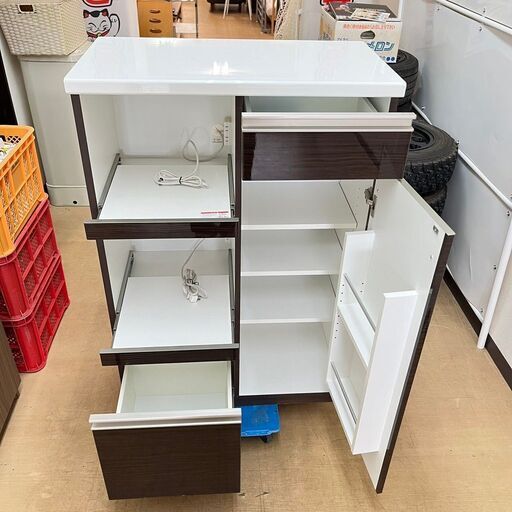 9/7創愛ファニチュア レンジボード カシュー80 食器棚 キッチン収納