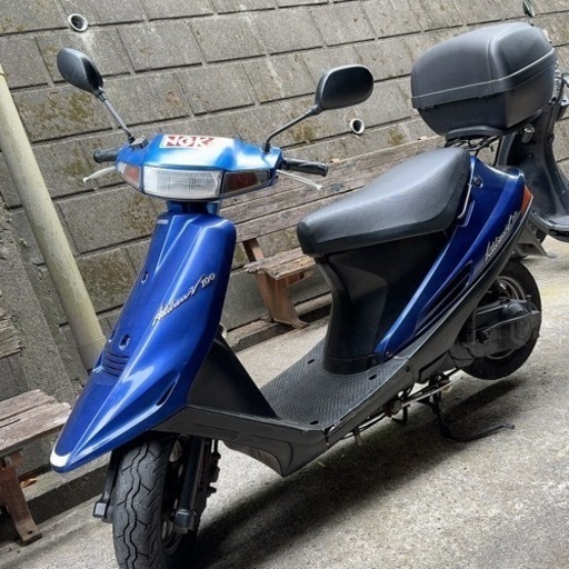 アドレス V100 2スト 実働 リアボックス付き　自賠責7年8月