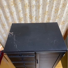 5★昭和レトロ家具★ ティンバーランド　木製引き出し扉付きの収納家具 キャビネットの画像