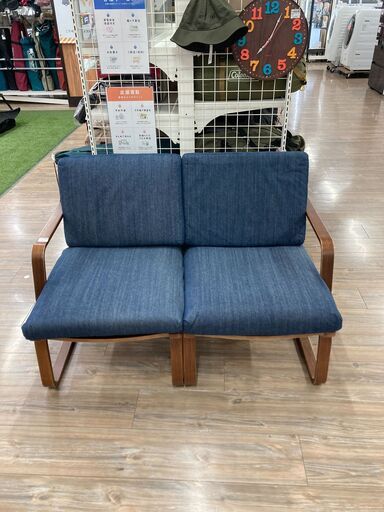 無印良品｜2人掛けソファー｜木材×ウォールナット