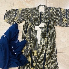 男児3〜4才　長浴衣&帯　の画像