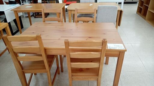 ★ジモティ割あり★ IKEA 4人掛けダイニングセット ナチュラル H73×D74×W118 クリーニング済み TJ6341