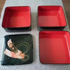 お重箱　三段　漆塗　漆器　美品の画像