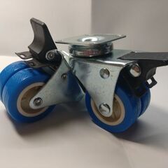 キャスター(青).ロック機能付き.2個セット