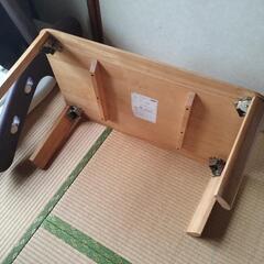 【取引中】折りたたみ木製ローテーブル（難あり）の画像