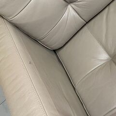  IKEA イケア ランズクローナ ベージュ合皮　二人掛けソファ　21の画像
