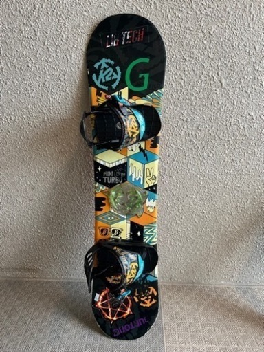 K2ジュニア用スノーボード、シューズセット 110-21cm