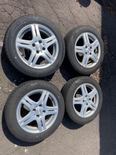 【夏タイヤ15インチ4本セット】ダンロップ22年製　　ホイール付き